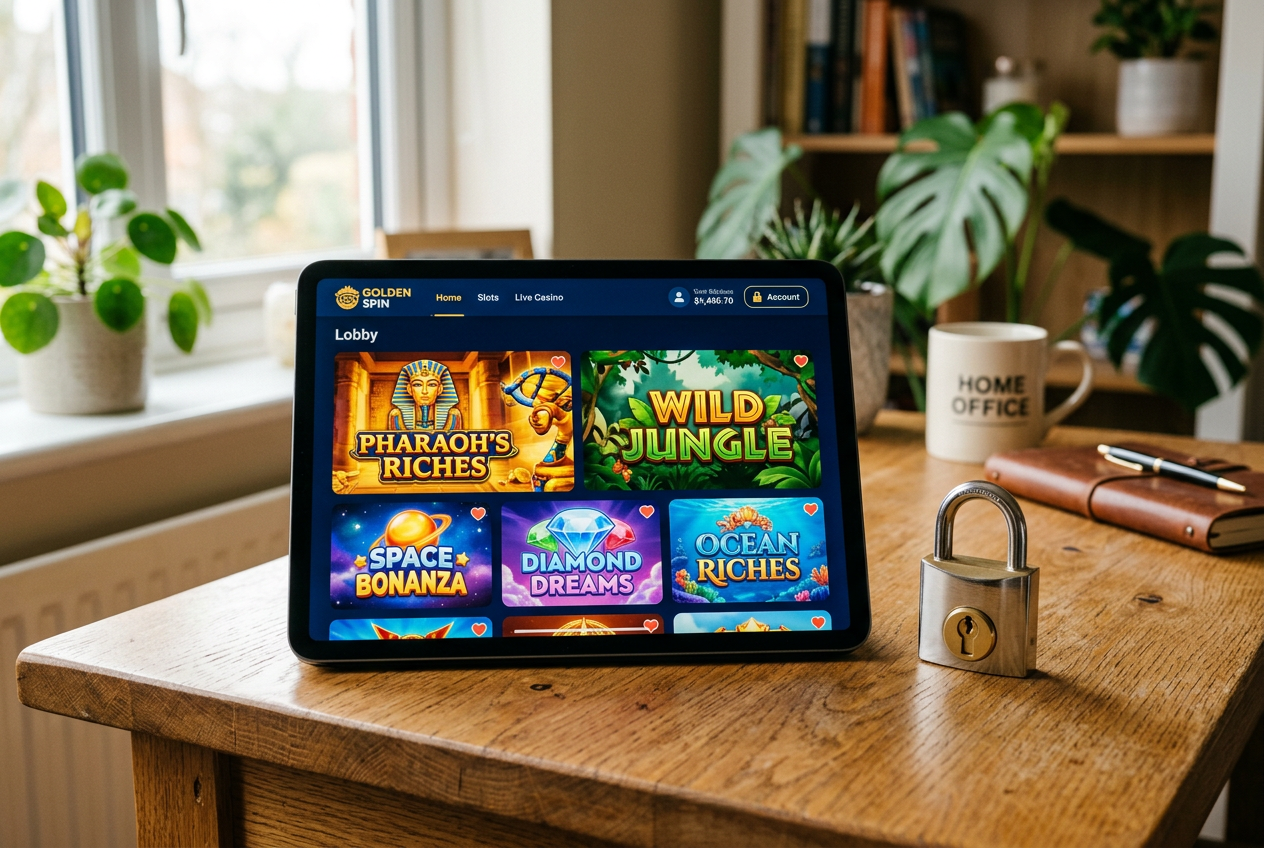 Ασφαλές περιβάλλον online καζίνο σε tablet